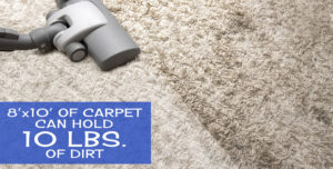 Carpet can hold 10 lbs. of dirt